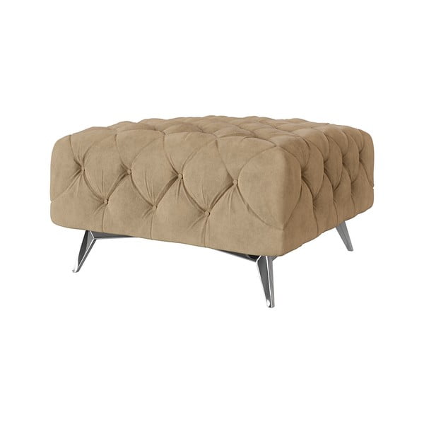 Svjetlo smeđi baršunast tabure Chelsea – Ropez-image-1