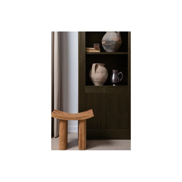 Smeđa biblioteka od masivnog bora 78x230x37 cm Yumi – WOOOD-image-1