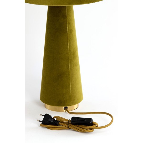 Zelena stolna lampa s tekstilnim sjenilom (visina 61 cm) Devia – Light & Living-image-1
