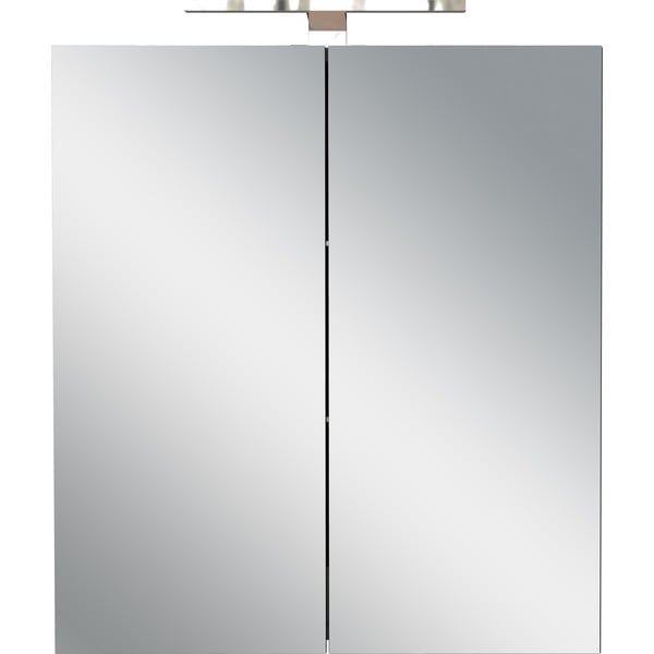 Antracitno sivi zidni/s ogledalom kupaonski ormarić 60x71 cm Arcena – Germania