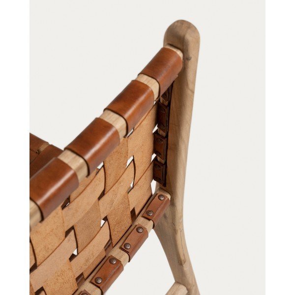 Konjak smeđe/u prirodnoj boji kožne blagovaonske stolice u setu 2 kom Calixta – Kave Home-image-4