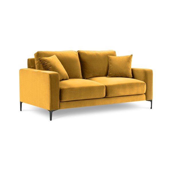 Žuti baršunasti kauč Kooko Home Harmony, 158 cm-image-3