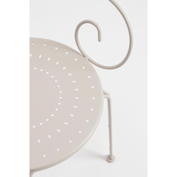 Bež metalna vrtna stolica Etienne – Bizzotto-image-1