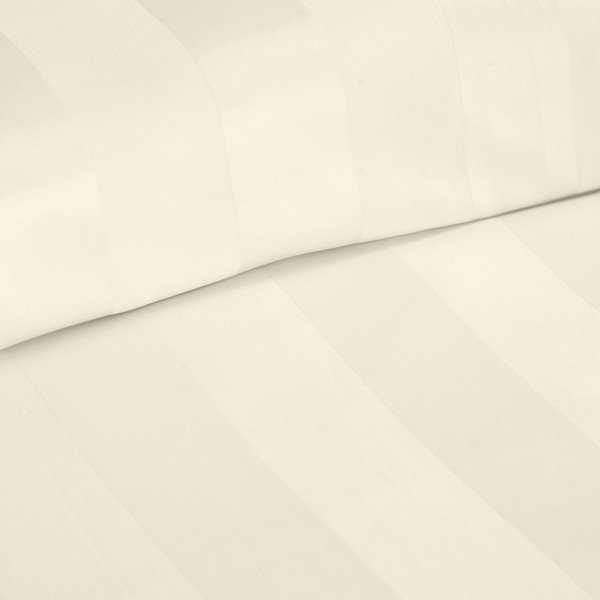 Krem satenska posteljina za krevet za jednu osobu 135x200 cm So Soft Satin Stripe – Catherine Lansfield-image-3