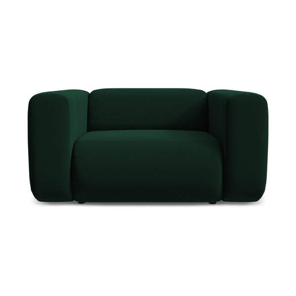Tamno zelena baršunasti fotelja Ekahi – Makamii-image-2