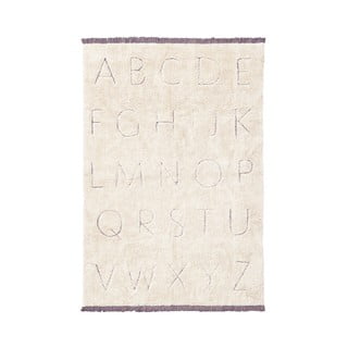 Krem periv/ručno rađen pamučan dječji tepih 90x130 cm ABC – Lorena Canals