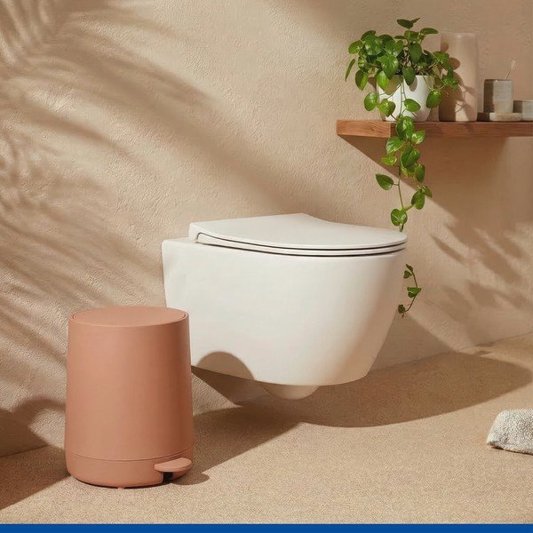 Smeđa plastična kanta za smeće s pedalom 5 l Fablo – Wenko-image-2