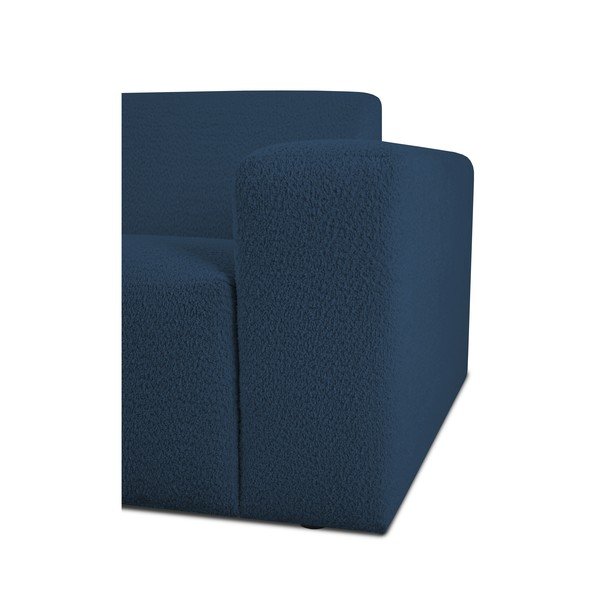 Tamno plava kutna garnitura od bouclé tkanine (u obliku slova "U") Roxy – Scandic-image-3