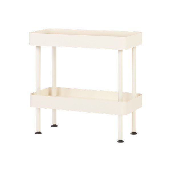 Bež metalni regal na kotačima 60x62x30 cm Nolle – noo.ma-image-2