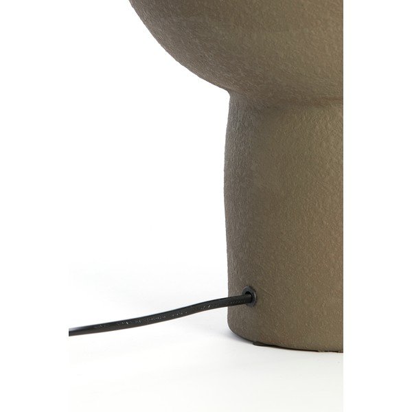 Tamno smeđa stolna lampa s keramičkim sjenilom (visina 46 cm) Monk – Light & Living-image-4