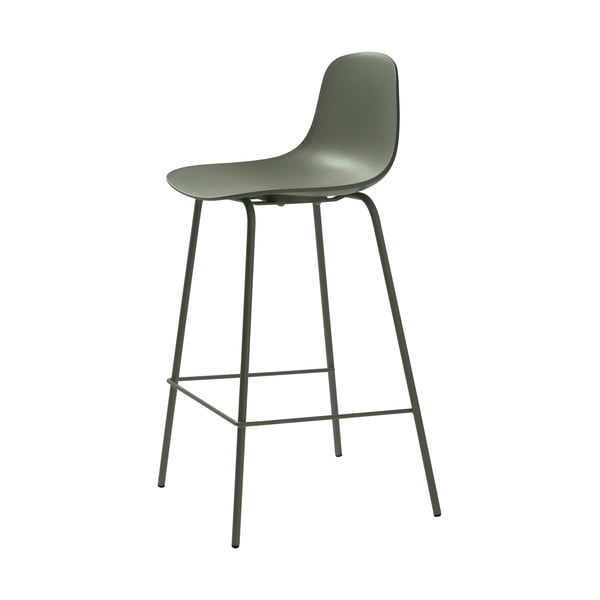 Kaki zelena plastična barska stolica (visine sjedala 67,5 cm) Whitby – Unique Furniture-image-1