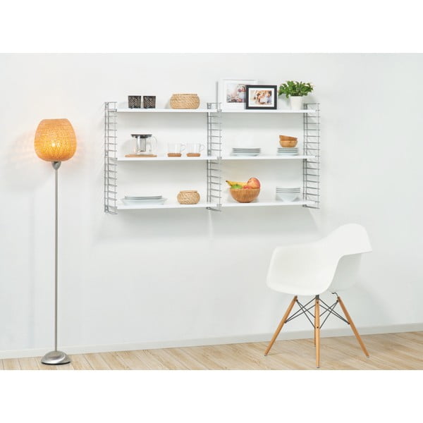 3etažni regal s bijelim policama Metaltex Libro, duljina 70 cm-image-3