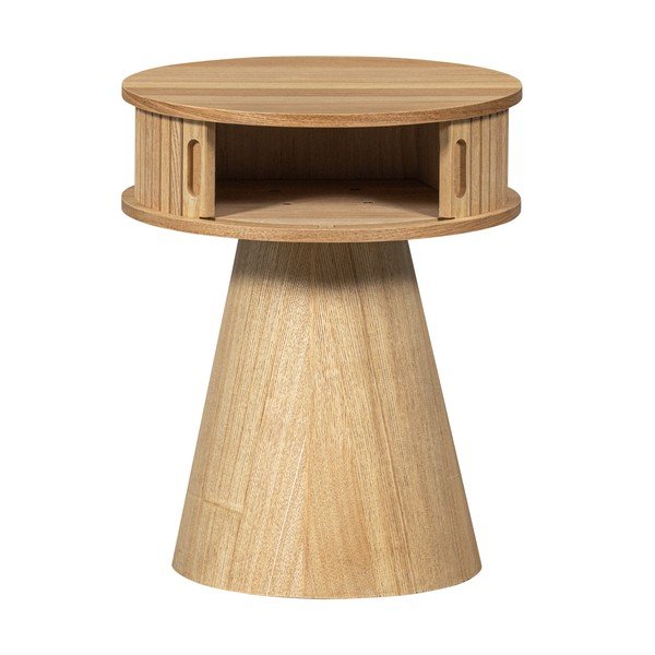 Noćni ormarić u dekoru bora u prirodnoj boji Karri – WOOOD-image-3