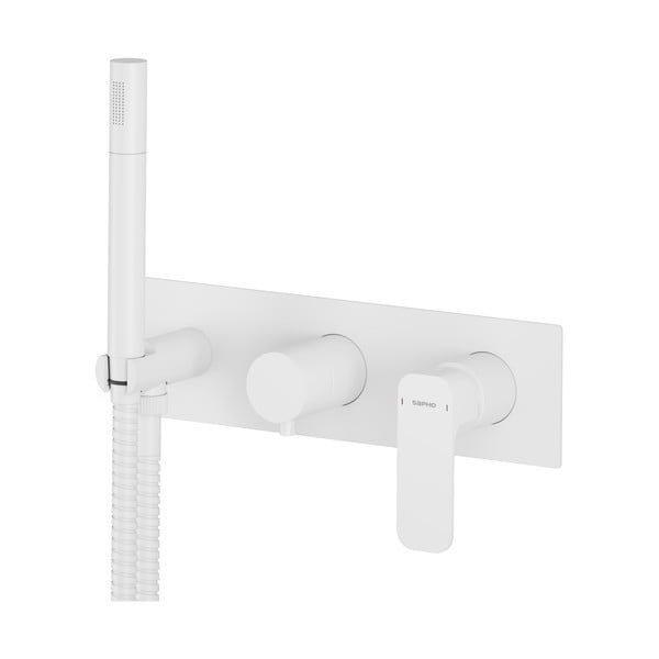 Bijela ugrađena slavina za tuš (s 2 izlaza) Spy – Sapho-image-2