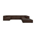 Tamnosmeđa kožna kutna garnitura (desni kut) Madame - Windsor & Co Sofas