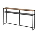 Crni/tamno smeđi pomoćni stol u dekoru jasena 20,5x126 cm Tower – YAMAZAKI