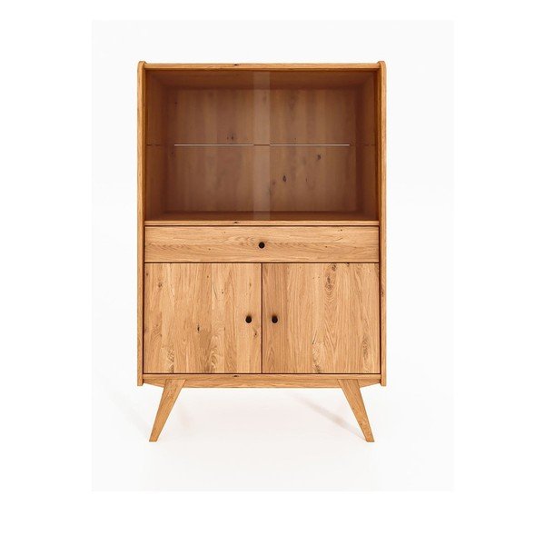 Vitrina od hrastovog drveta 100x154 cm Retro - The Beds-image-2