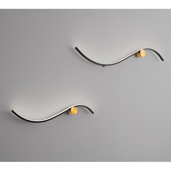 Mat crna LED zidna lampa aluminijska Kima – Nova Luce-image-1