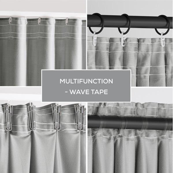 Svijetlo siva zavjesa za djelomično zamračenje od samta 140x270 cm Pleat – Restilo-image-3