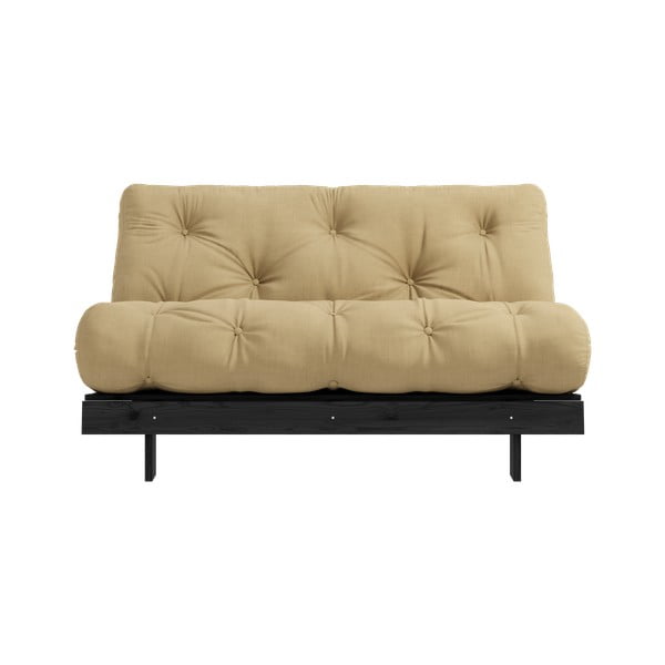 Senf žuta sklopiva sofa 140 cm Roots Black Night – Karup Design-image-3