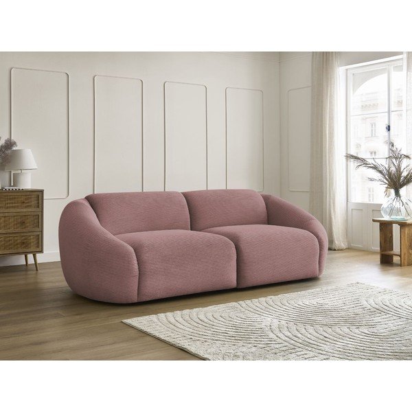 Ružičasta sofa od samta 250 cm Tina – Bobochic Paris-image-1