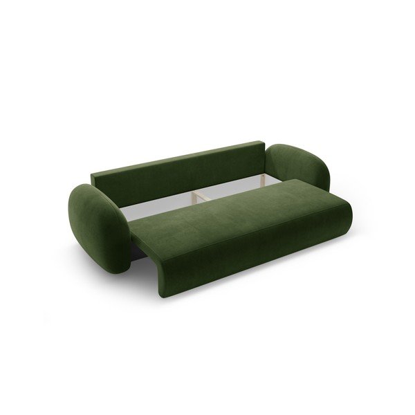 Zelena baršunasti sklopiva/s prostorom za odlaganje sofa 262 cm Tonale – Cosmopolitan Design-image-3