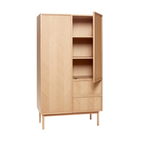 Ormar od hrastovine 100x180 cm Herringbone - Hübsch-image-3