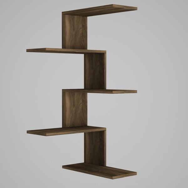 Smeđa kutna zidna polica Caniko-image-3