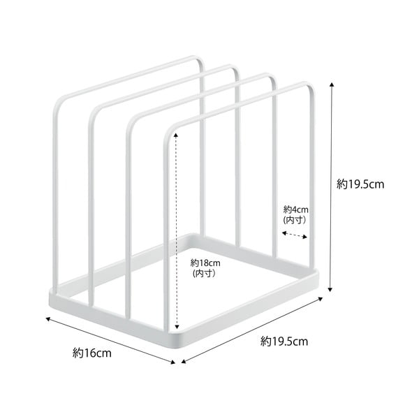 Bijeli metalni organizator Yamazaki Tower-image-2
