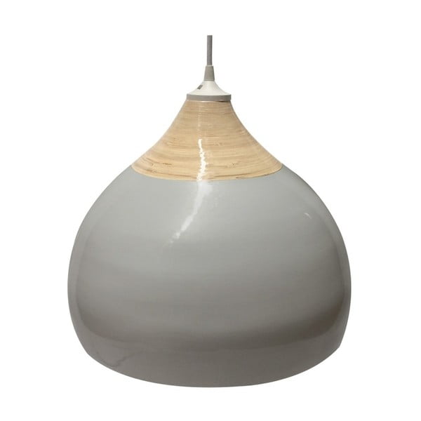 Siva stropna svjetiljka ETH, promjera 27 cm