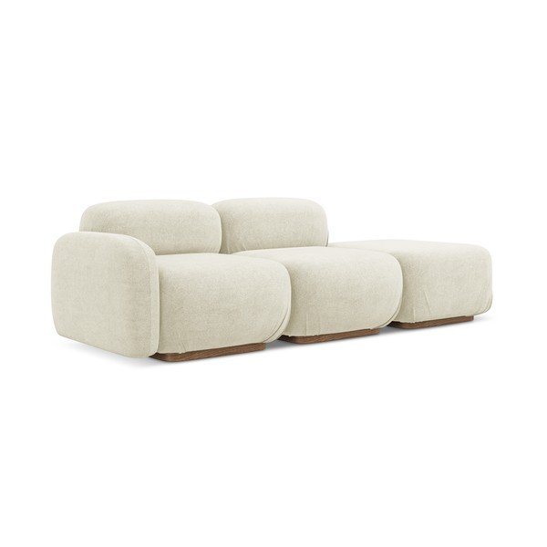 Krem ležaljka od bouclé tkanine (s desnim kutom) Ailani – Makamii-image-2