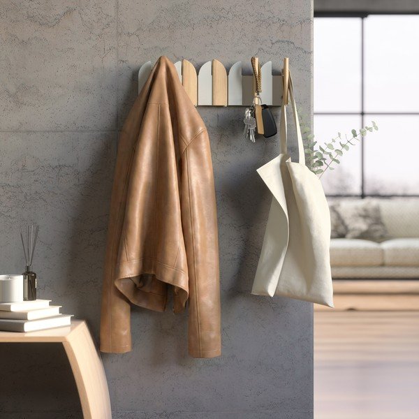 Bež/u prirodnoj boji željezna zidna vješalica 43 cm Saloon – Umbra-image-1