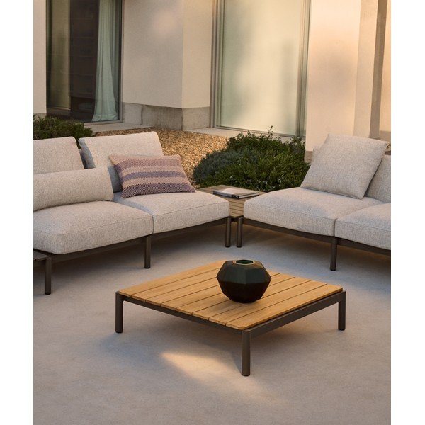 Vrtni stolić za kavu od masivne tikovine 89x91 cm Sorells – Kave Home-image-1