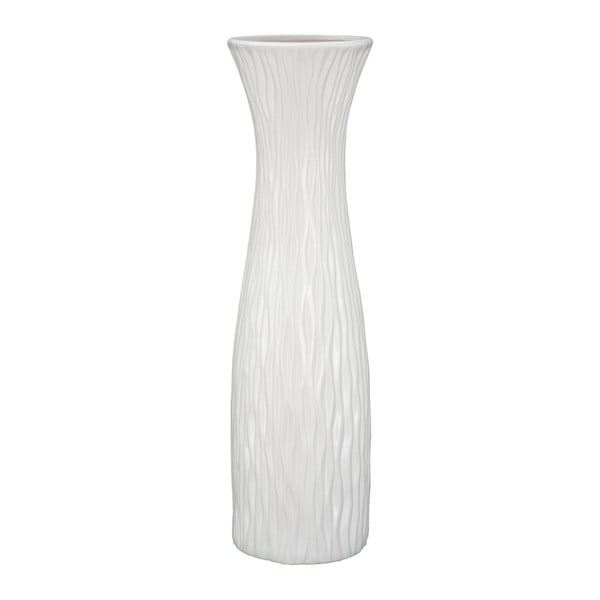 Bijela glazirana keramička vaza Mauro Ferretti, visina 60 cm