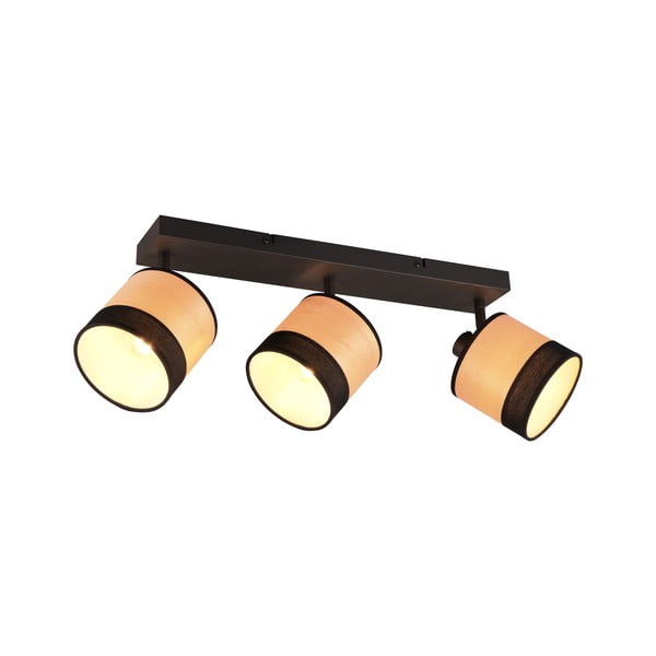 Crna/u prirodnoj boji stropna svjetiljka ø 12 cm Bolzano – Reality-image-2