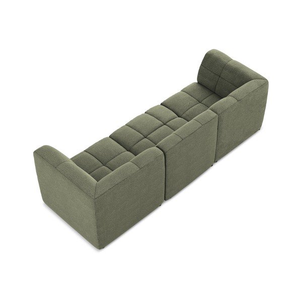 Zelena sofa od bouclé tkanine 255 cm Aloha – Makamii-image-3