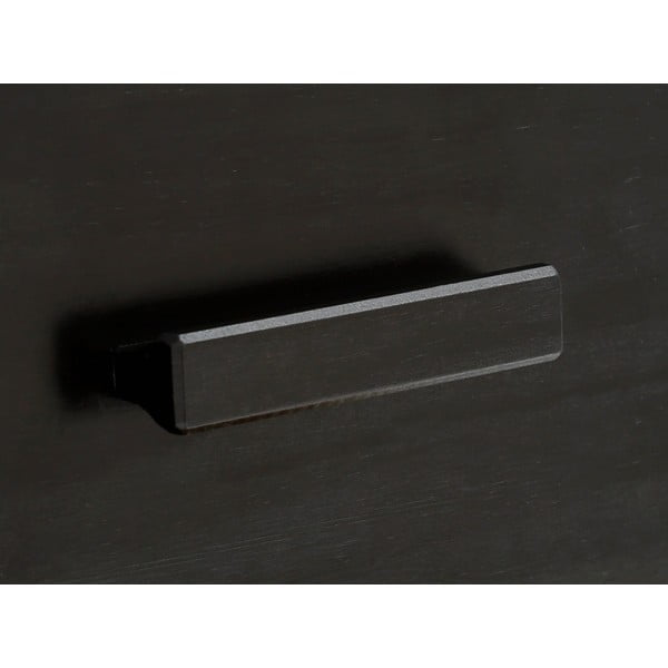 Crna komoda od borovine s vratima od ratana Støraa Jolene, širine 90 cm-image-1