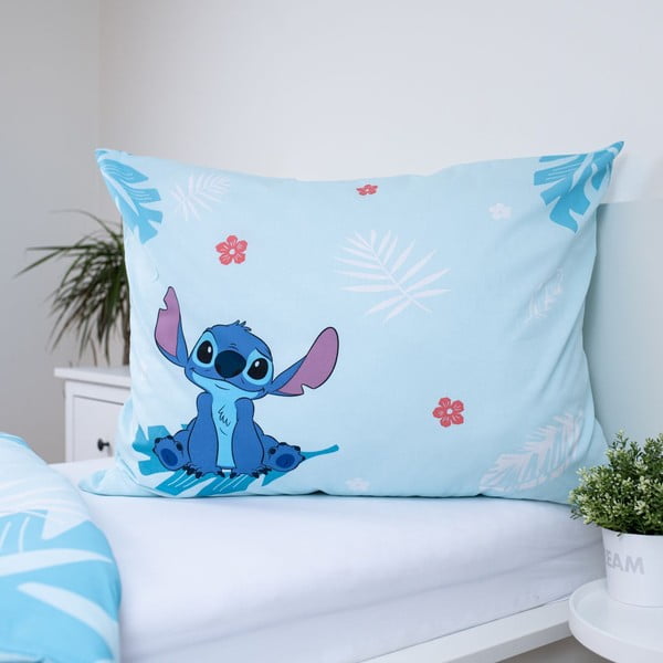 Plava pamučna dječja posteljina za krevet za jednu osobu 140x200 cm Lilo and Stitch "Blue"  – Jerry Fabrics-image-3