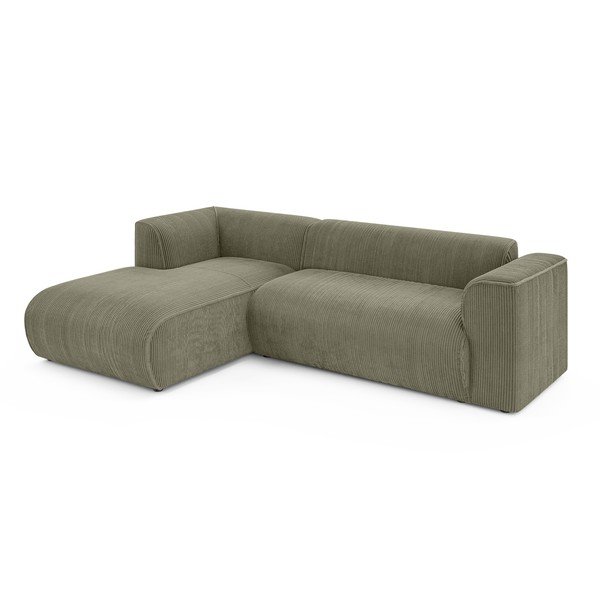 Zelena kutna garnitura od samta (s lijevim kutom/s ležaljkom) Merid  – Ropez-image-2