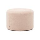 Svijetlo ružičasti tabure od bouclé tkanine Kaeli – Kave Home