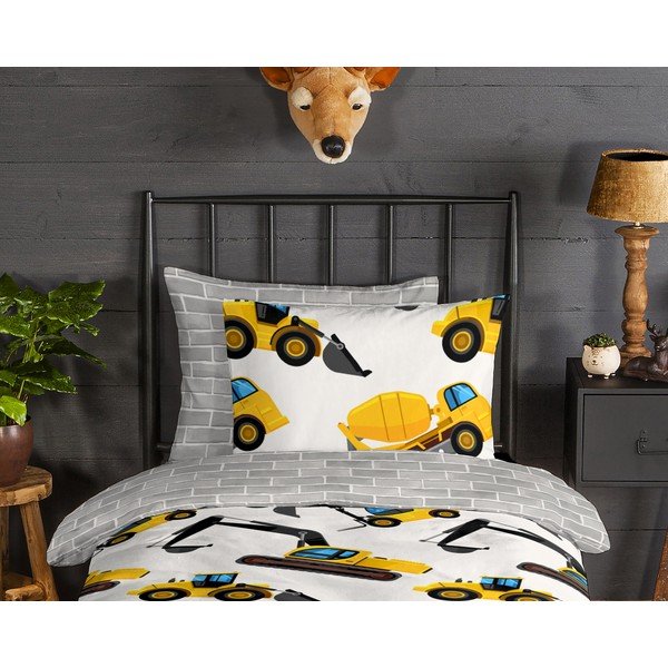 Flanelska dječja posteljina za krevet za jednu osobu 140x200 cm Dig – Good Morning-image-2