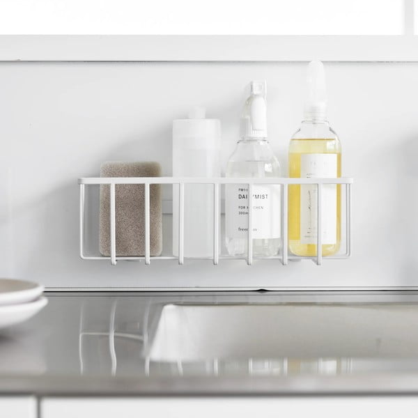 Bijeli metalni držač za deterdžente s postavljanjem bez bušenja Film Hook – YAMAZAKI-image-3