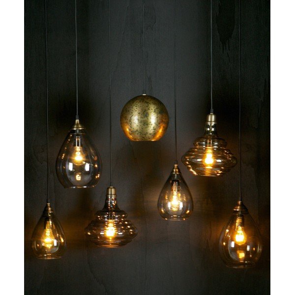 Viseća svjetiljka u zlatnoj boji sa staklenim sjenilom Pure – WOOOD-image-1