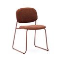 Metalna složiva blagovaonska stolica boja terakote Meli – Kave Home