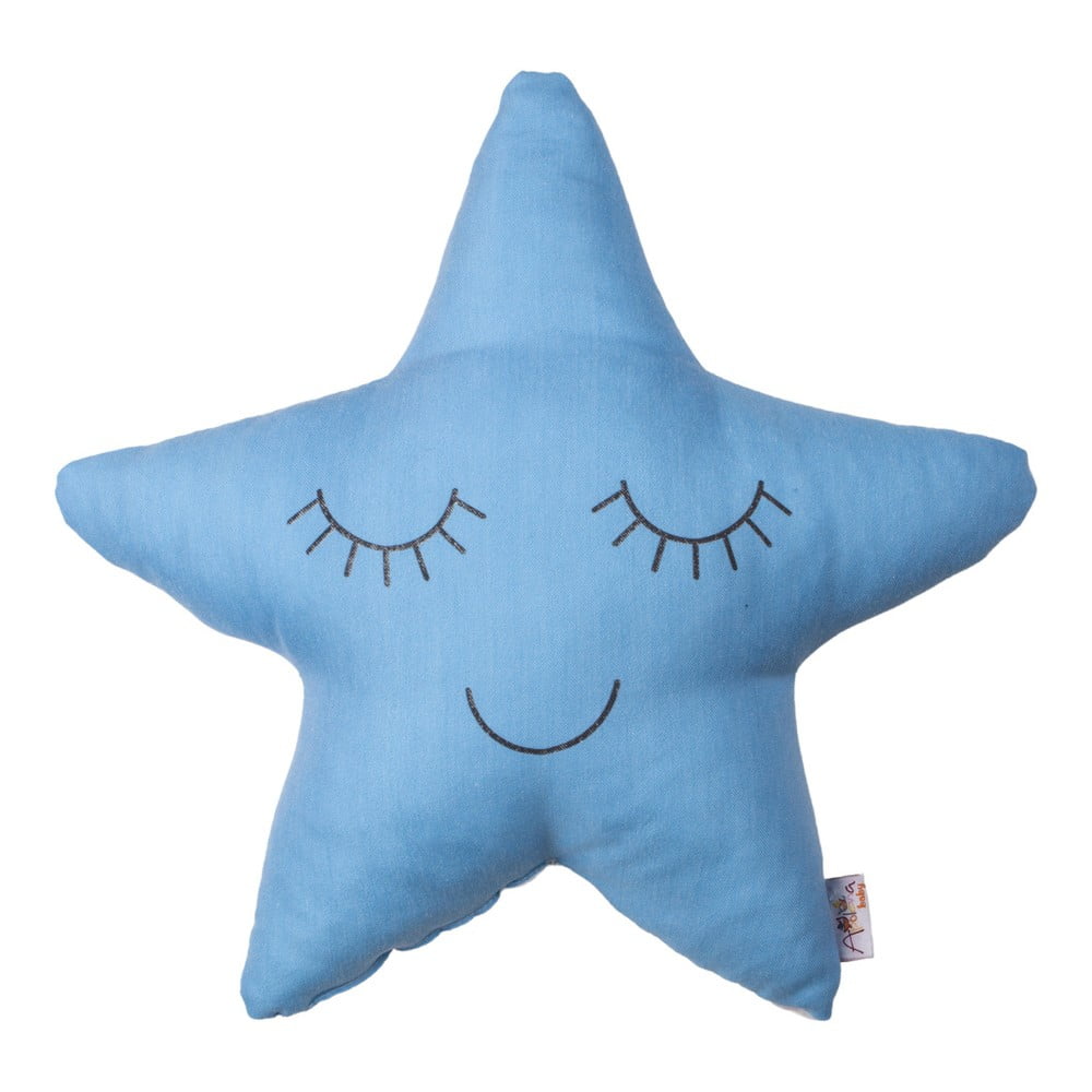 Plavi pamučni dječji jastuk Mike & Co. NEW YORK Pillow Toy Star, 35 x 35 cm