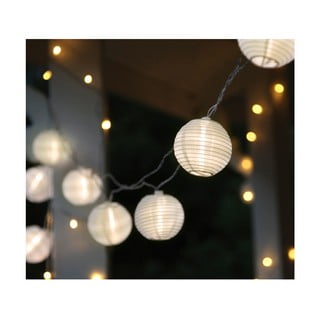 Bijeli LED rasvjetni lanac s lampionima prikladan za eksterijer Star Trading Festival, dužine 4,5 m