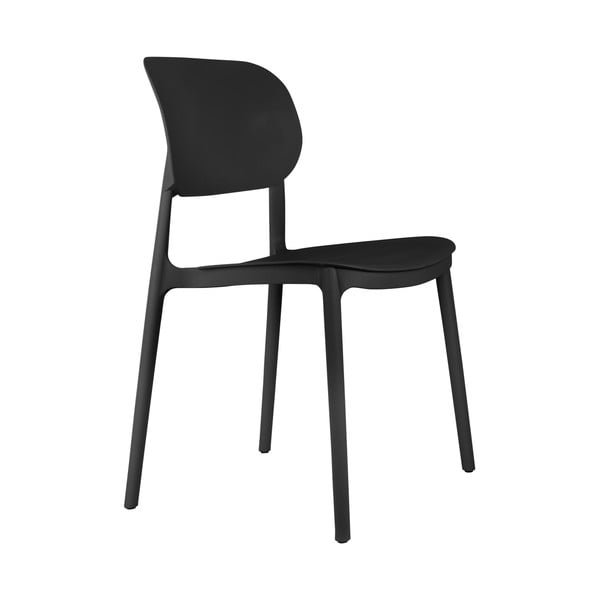 Crne plastična blagovaonske stolice u setu 4 kom Cheer – Leitmotiv