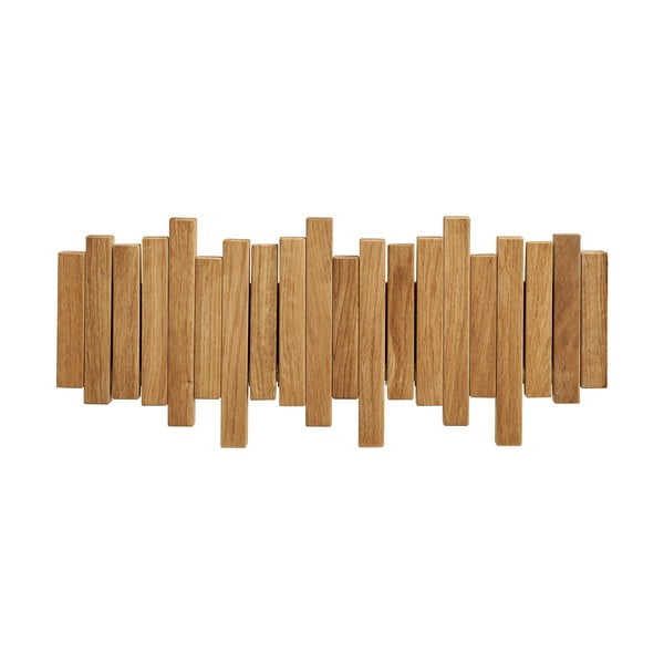 Zidna vješalica od punog hrasta u prirodnoj boji 3 cm Caltra – House Nordic