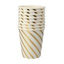 Papirnate jednokratne čaše u setu 8 kom Gold Swirl – Meri Meri