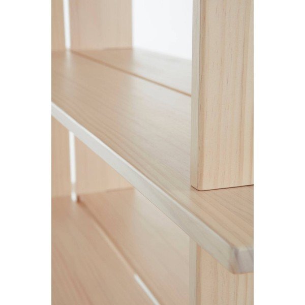 Regal od masivnog bora u prirodnoj boji 140x180x40 cm Tottori – Jotex-image-4